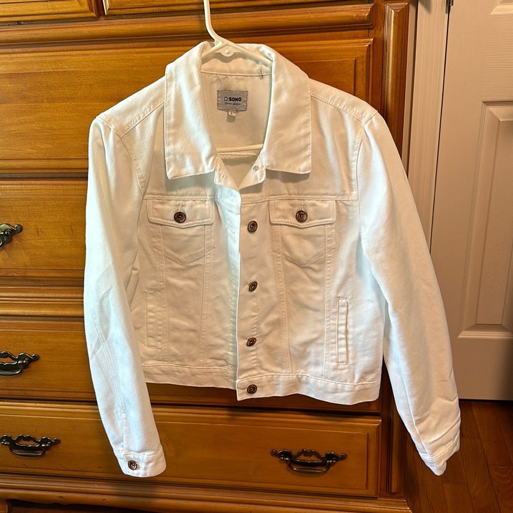 CiSono white denim, large jacket